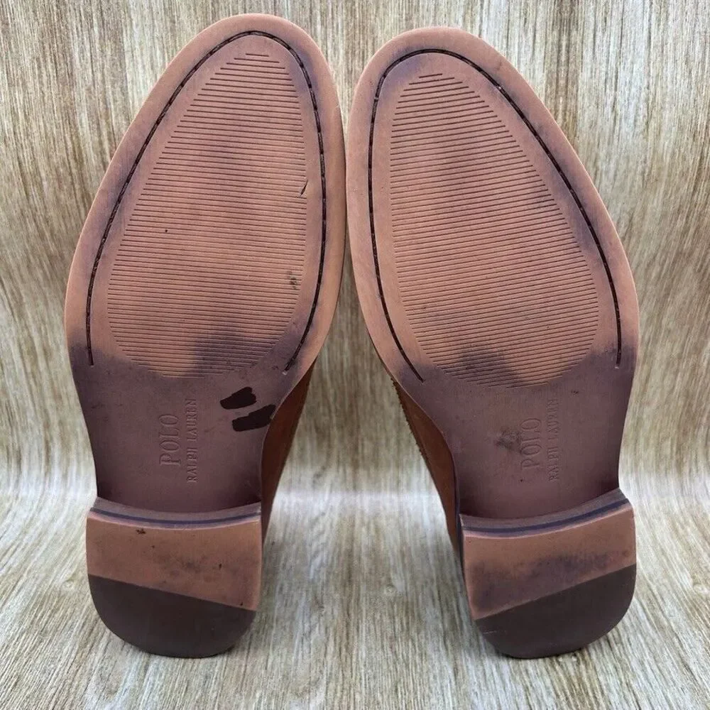Polo Ralph Lauren Moseley Men's Size 9.5 D Dress Shoes Brown Shoes Longwing‎